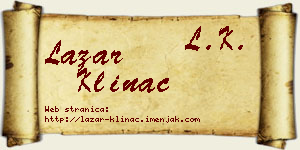 Lazar Klinac vizit kartica